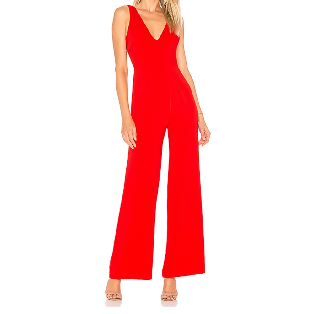 ✨ by the way Red Jumpsuit XS Revolve Like New!